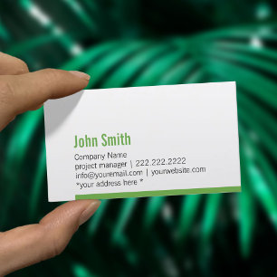 Modern Green Bold Border Business Card