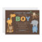 Modern Green Brown Jungle Animals Boy Baby Shower