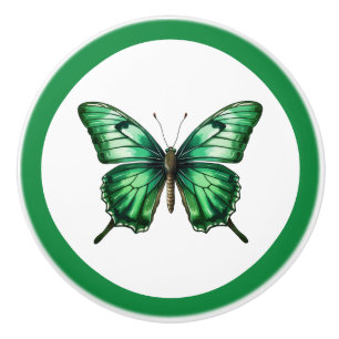 Modern Green Butterfly Pretty Girl's Drawer Knob
