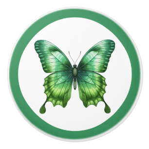Modern Green Butterfly Pretty Girl's Drawer Knob