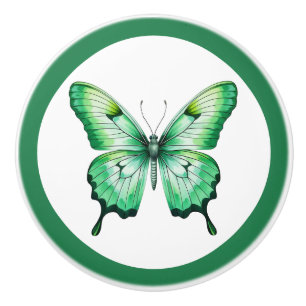 Modern Green Butterfly Pretty Girl's Drawer Knob