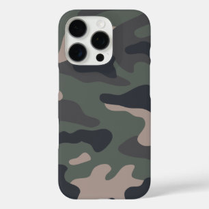 Modern Green Camo Pattern iPhone 16 Pro Case