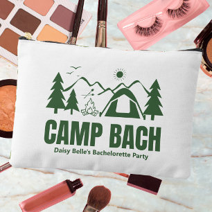 Modern Green Camp Bachelorette Weekend Accessory Pouch