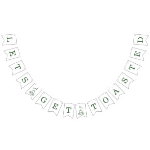 Modern Green Camp Bachelorette Weekend Bunting