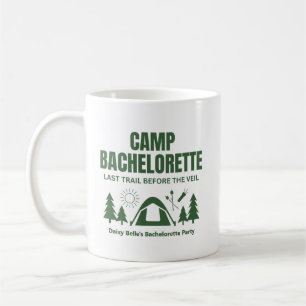 Modern Green Camp Bachelorette Weekend Coffee Mug
