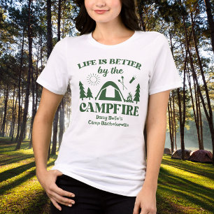 Modern Green Camp Bachelorette Weekend Tri-Blend Shirt