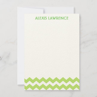 Modern green chevron all occasion thank you card
