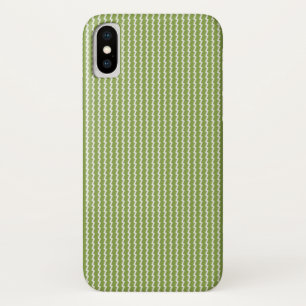 Modern Green Chevron Pattern iPhone X Case