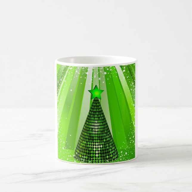 Modern Green Christmas Tree with Star  Coffee Mug (Creator Uploaded)