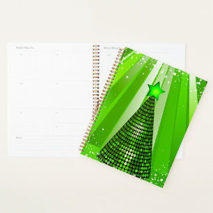 Modern Green Christmas Tree with Star Planner