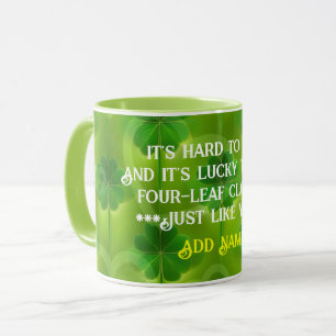 Modern Green Clover 4 Lists Collection Mug