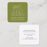 Modern Green Dog Walking Dog Walker Pet Sitter