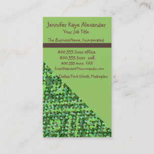 Modern Green Dot Business Card