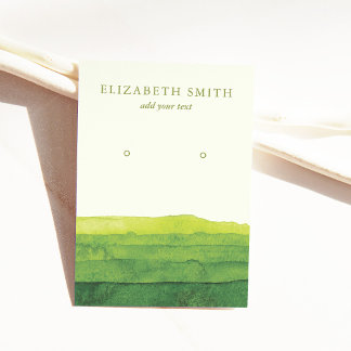 Modern Green Earring Display Card 