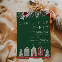 Modern Green Family or Office Christmas Party