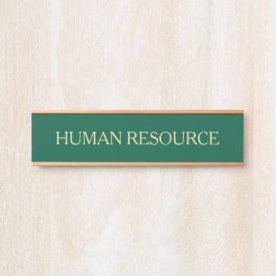 Modern green Faux Gold Office Room Department Door Sign