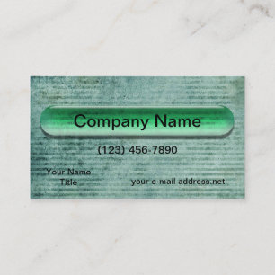 Modern Green Glass Bar Banner Stripes Business Card