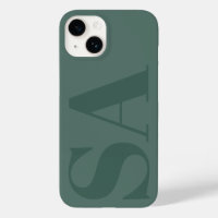 Modern green initial minimal contemporary