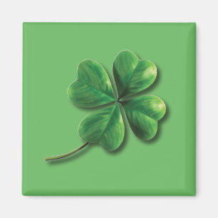 Modern Green Irish Shamrock Magnet