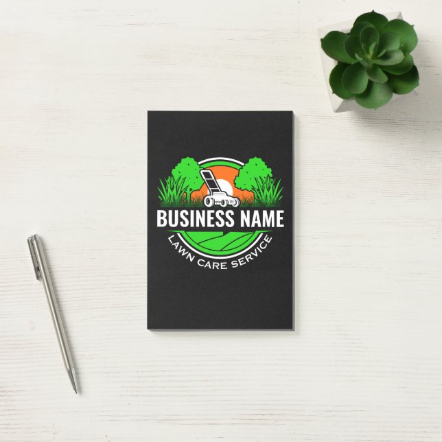Modern Green Landscaping Lawn Care Post-it Notes (Office)