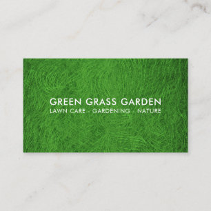 Modern Green Lawn Care Landscaping Business Card