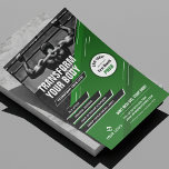 Modern Green Logo Workout Photo Fitness Marketing Flyer<br><div class="desc">Promote your workout classes or fitness studio with this modern Gym Flyer With Photo design. Featuring a bold green and black design with space for one photo, your logo, tag line or heading and services as well as a promotional badge to add a special discount or offer. You can edit...</div>