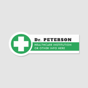 Modern Green Medical Hospital Profession Name Tag
