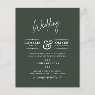 Modern Green Monochrome Wedding