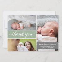 Modern Green Newborn photos Name Baby Shower 