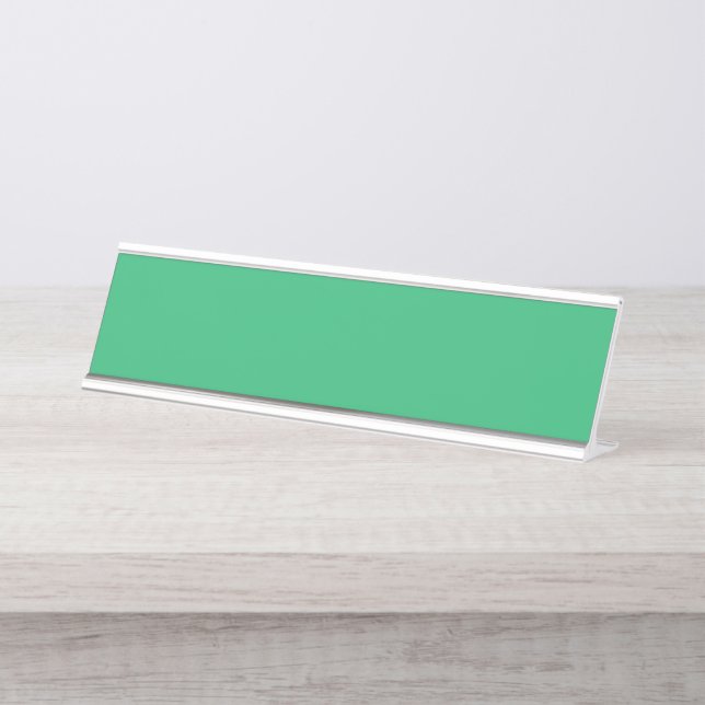Modern Green Office Desk Name Plate Sign (Front)