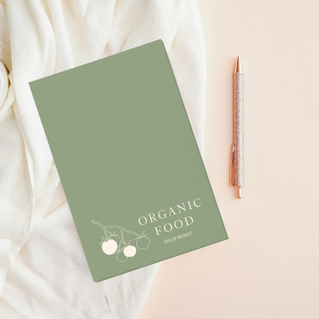 Modern Green Organic Food  Post-it Notes (Creator Uploaded)