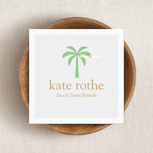 Modern Green Palm Tree Calling Card