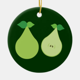Modern Green Pear Ceramic Tree Decoration
