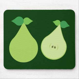 Modern Green Pear Mouse Mat