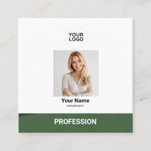Modern Green Photo Professional Business Card