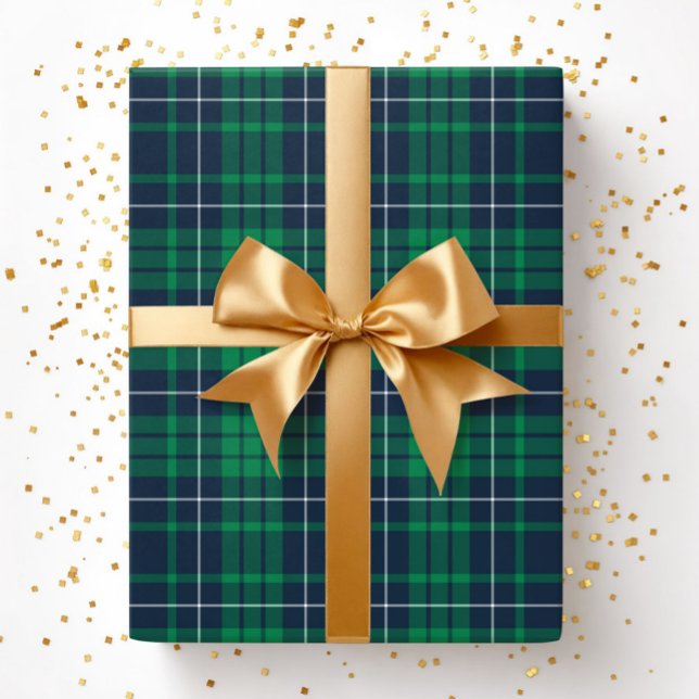 Modern Green Plaid Pattern Wrapping Paper (Modern Green Plaid Pattern Wrapping Paper)