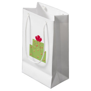 Modern Green Present Small Gift Bag