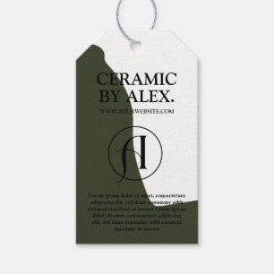 Modern Green Product Logo Hang Tag