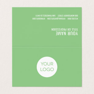 Modern Green Professional Business Cards With Logo