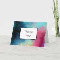 Modern Green & Red Space Nebula Watercolor