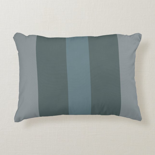 Modern Green Shades Colour Block Decorative Cushion (Front)