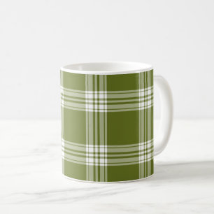 Modern Green Tartan Plaid Coffee Mug
