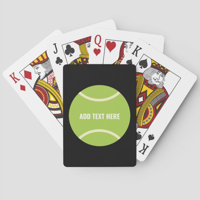 Modern Green Tennis Ball Gift Playing Cards (Back)