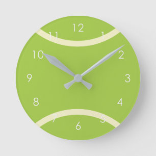 Modern Green Tennis Ball Gift Round Clock