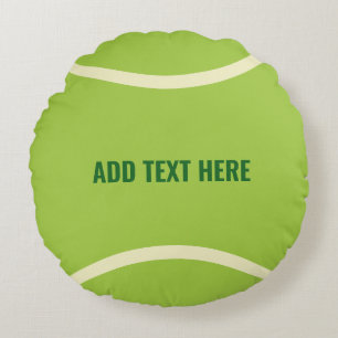 Modern Green Tennis Ball Gift Round Cushion