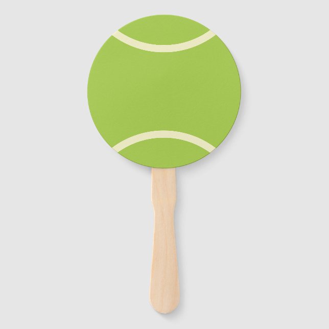 Modern Green Tennis Ball Party Hand Fan (Front)