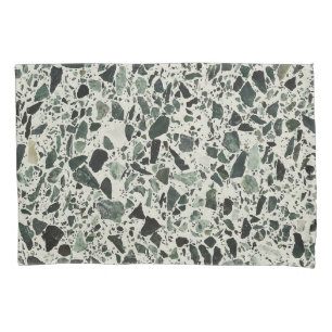 Modern Green Terrazzo Pillowcase