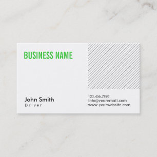 Modern Green Title Driver Business Card