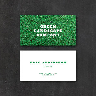 Modern Green Turf Installer Landscaper Gardener Bu Business Card