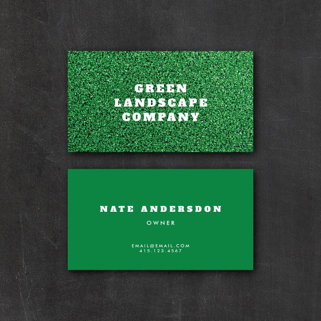 Modern Green Turf Installer Landscaper Gardener Business Card (Creator Uploaded)